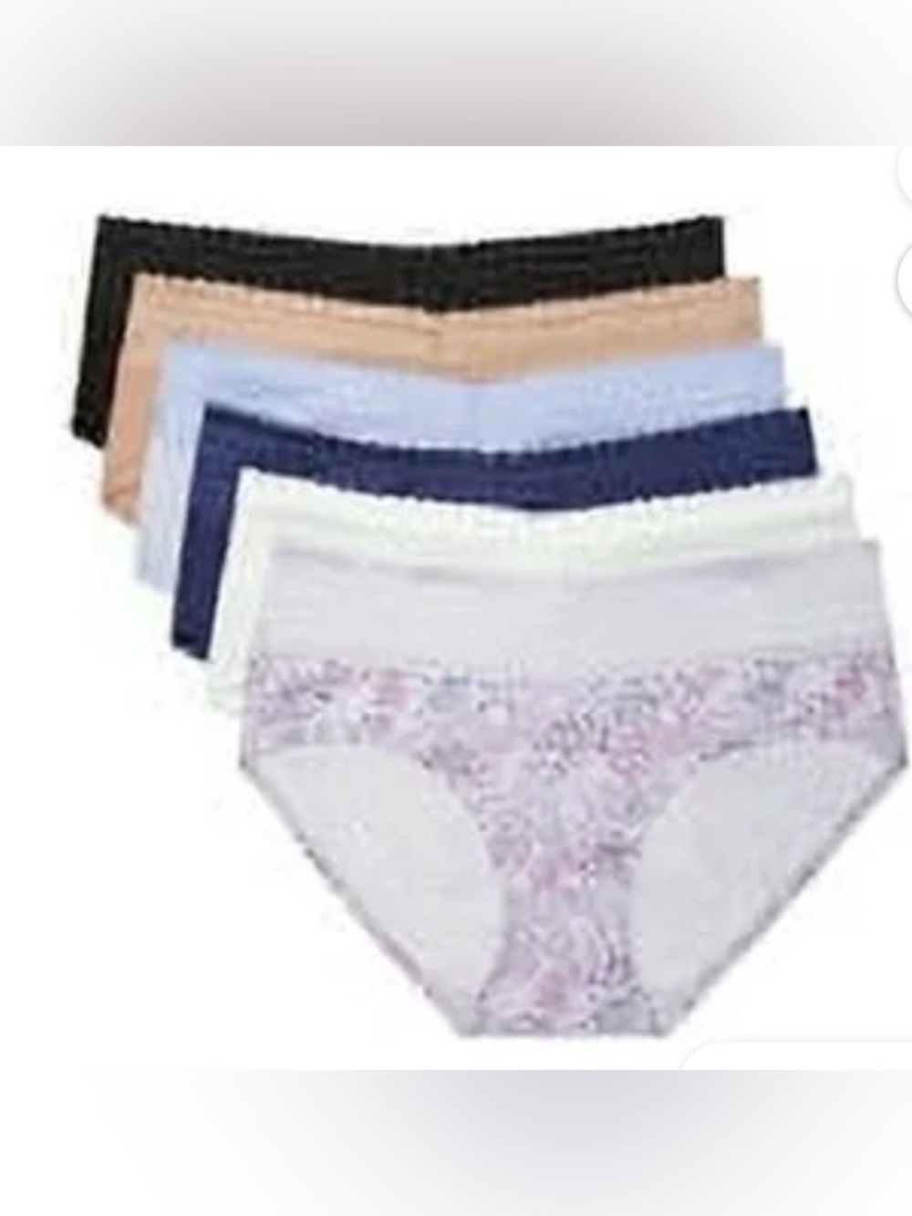 New Warners Blissful Benefits Dig-Free Comfort Waistband Lace Hipster 2XL/9